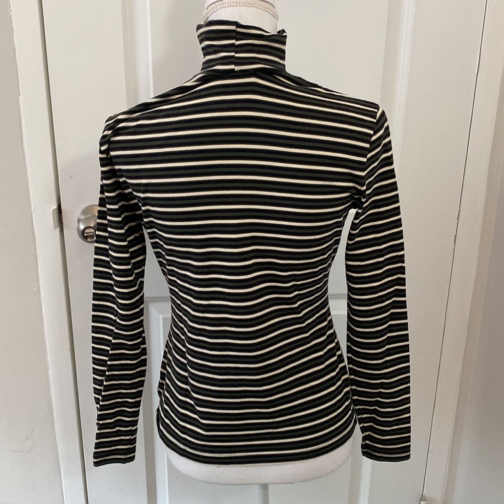 🥭 (4 for $15) Express Tricot Green Black and White Top - Picture 3 of 7